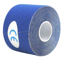 Тейп Кінезіо 7.5 см, кінезіологічна стрічка Kinesiology Tape, 7.5 см, синій