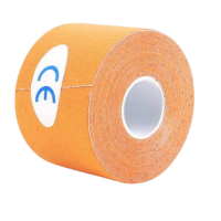 Тейп Кінезіо 10 см, кінезіологічна стрічка Kinesiology Tape, 10 см, помаранчевий