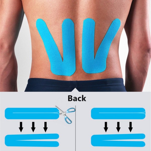 Тейп Кінезіо 7.5 см, кінезіологічна стрічка Kinesiology Tape, 7.5 см, синій