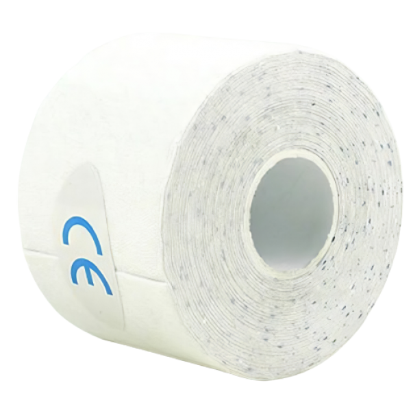 Тейп Кінезіо 7.5 см, кінезіологічна стрічка Kinesiology Tape, 7.5 см, білий