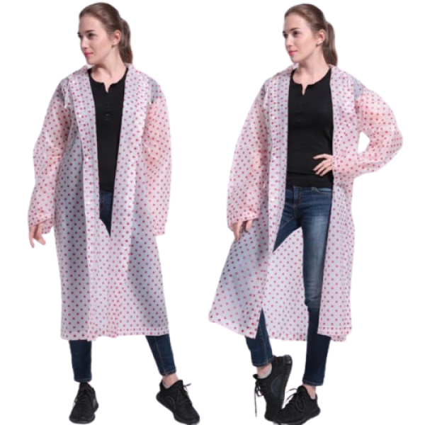 Дощовик універсальний з капюшоном в горох (145 x 70 см), 3 кольори