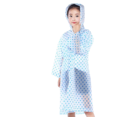 Дощовик дитячий з капюшоном, в горох (110 х 55 см), 3 кольори