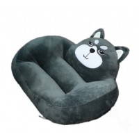 Мягкая велюровая подушка для сидения, хаски, 45х35х15 см