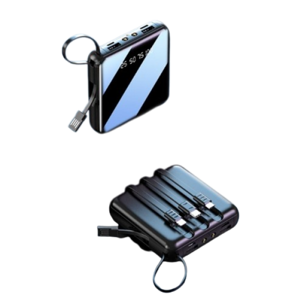 Портативний акумулятор, повербанк "Power", Powerbank на 10000 MaH, на 4 кабелі