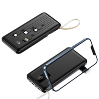 Портативный аккумулятор, повербанк "Long Power", Powerbank на 10000 MaH, на 4 кабеля