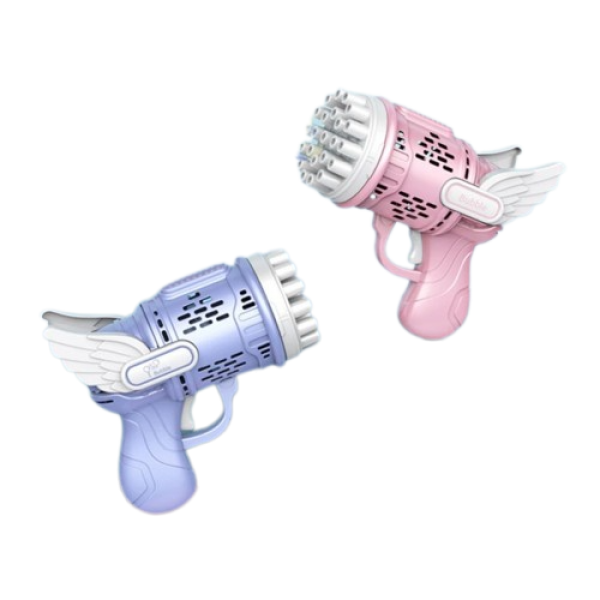 Пістолет бульбашковий Angel Bubble Gun, дитячий генератор мильних бульбашок, 23 отвори, 2 кольори