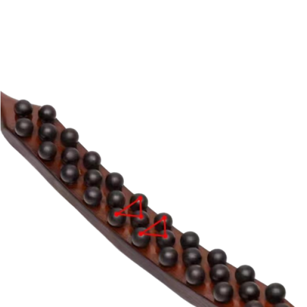 Шкребок Гуаша, букова палиця, акупунктурна палиця для масажу, 31 масажна точка, 62 см