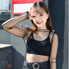 Гольф у сіточку, гольф напівпрозорий, чорний