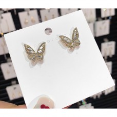 Серьги бабочки с камнями "Butterfly mini", 1 шт