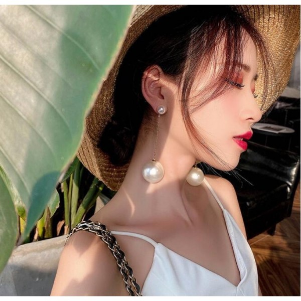 Серьги с большим жемчугом "Nude Pearls" 1 пара