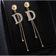 Серьги со стразами "DiorRings", 2 цвета