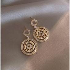 Серьги со стразами "Bum-Bum", золото