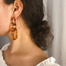 Серьги с крупными звеньями "Leopard", 2 вида