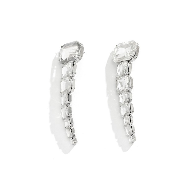 Серьги "String Of Diamonds", серебро Серьги "String Of Diamonds", серебро