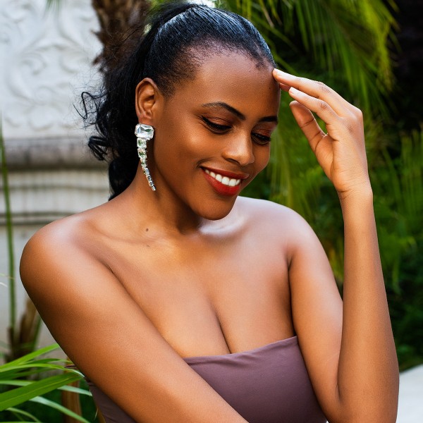 Серьги "String Of Diamonds", серебро Серьги "String Of Diamonds", серебро