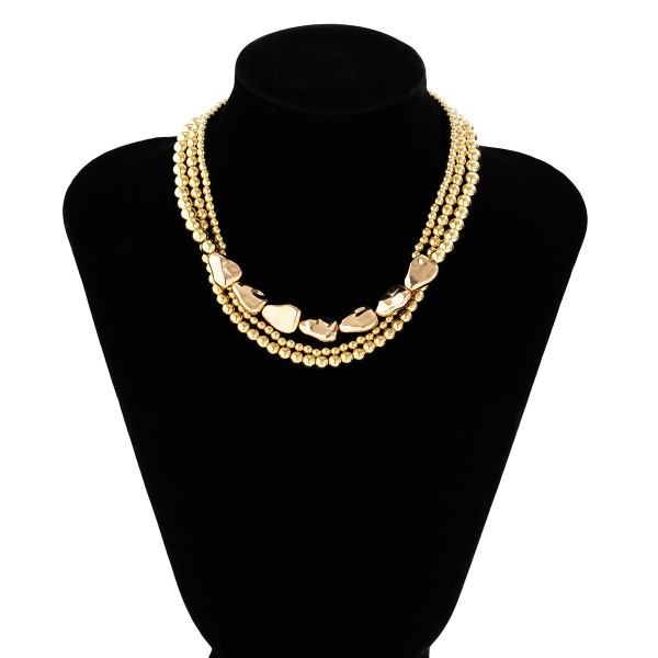 Ланцюжок багатошаровий "Multilayer Pearls", золото