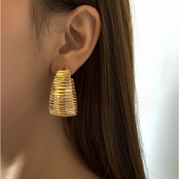 Сережки "Gold Carapace", золото