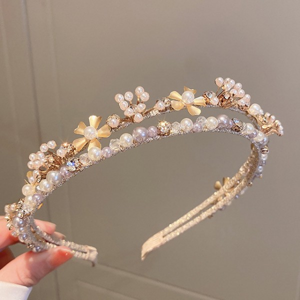 Обруч для волосся "Pearl Reef", золото