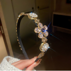 Обруч для волосся "Casual Flowers", золото