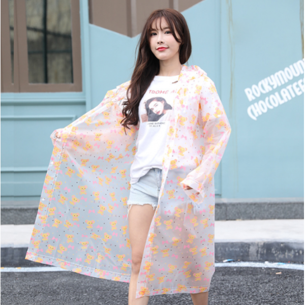 Дощовик універсальний з капюшоном RAINCOAT (140 х 70 см), візерунок ведмедики