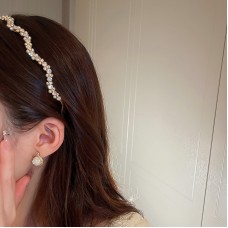 Обруч для волосся "Pearls & Golds", золото