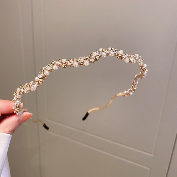 Ободок для волос "Pearls & Golds", золото