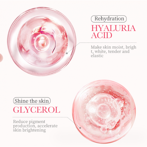 Маска гідрогелева Bioaqua Rose Hyaluronic Acid, з екстрактом троянди