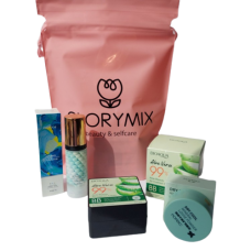 Набір База під макіяж 3 в 1 триколірна, JOMTAM Three Color + Кушон Bioaqua Aloe Vera Beauty Cushion, тон 01 натуральний + Мінеральна пудра Rorec Mineral Powder