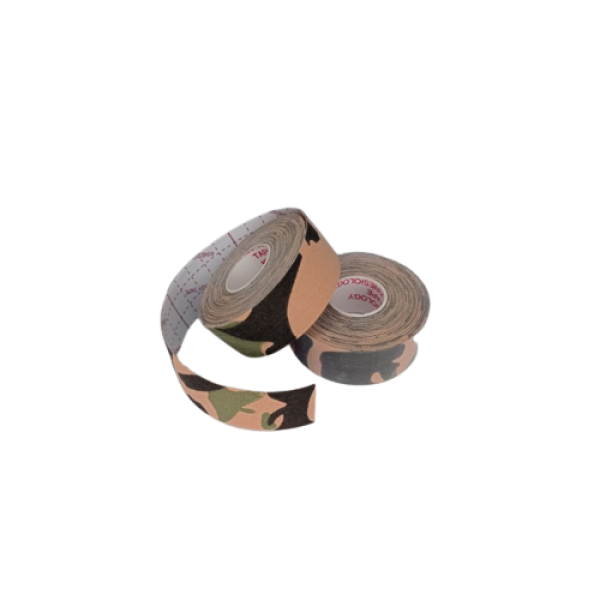 Тейп кінезіо 2,5 см, кінезіологічна стрічка Kinesiology Tape, камуфляж