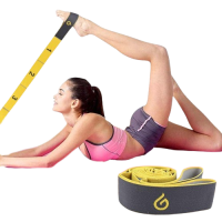 Еспандер-стрічка з петлями, гумова еластична фітнес-стрічка, еспандер з цифрами, на 6 петель