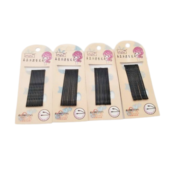 Невидимки для волосся, чорні, набір з 10 шт