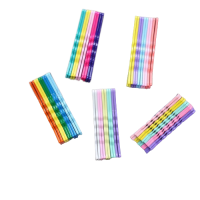 Кольорові невидимки для волосся, різні види, 10 шт