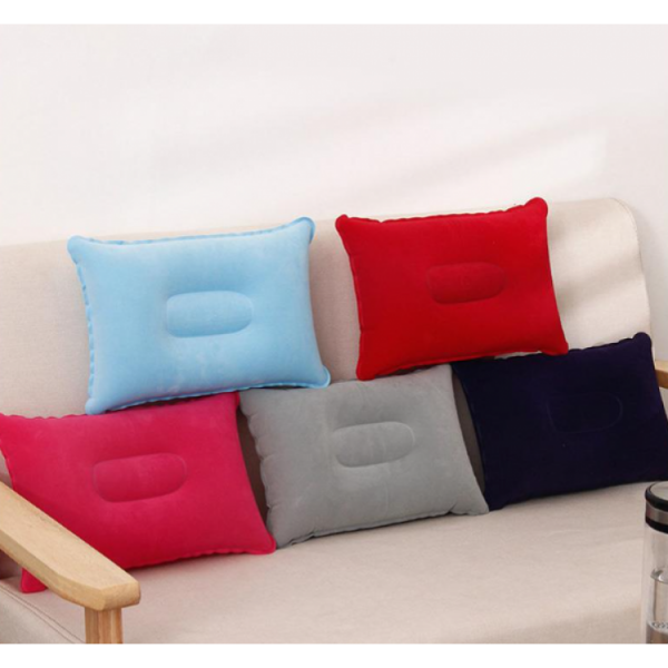 Подушка надувна, портативна, дорожня подушка, різні кольори, 34х22,5 см