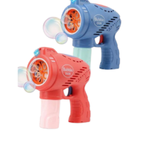 Пістолет бульбашковий Space Bubble Gun, дитячий генератор мильних бульбашок, 5 отворів, 2 кольори