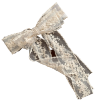 Заколка - бант с белым кружевом для волос "Tender", 21х7,5х26 см