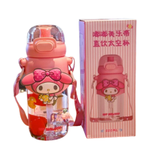 Пляшка для води дитяча, портативна пляшка для води з мультяшними героями, три кольори, 600 мл