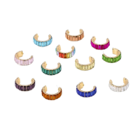Серьги "Rainbow Stones", цвет золото