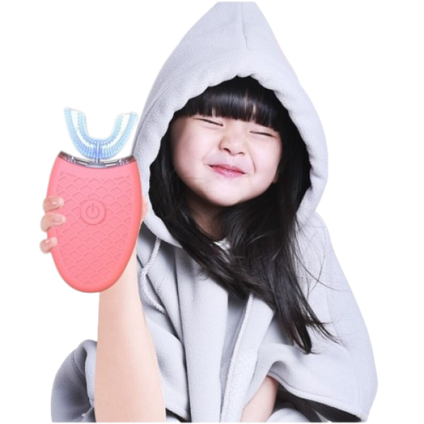 Автоматична ультразвукова дитяча зубна щітка, електрична, U-подібна, біла, 8-15 років