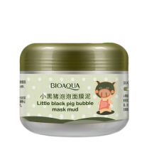 Бульбашкова вуглецева маска для обличчя Bioaqua, з глиною, 100 г