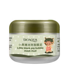 Маска пузырьковая углеродная для лица Bioaqua с глиной, 100гр