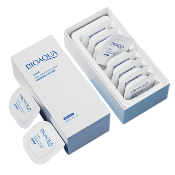 Маска для обличчя Bioaqua Algae Hyaluronic Acid Mask, з екстрактом морських водоростей, 8*5 мл