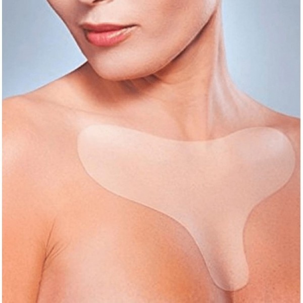 Патч силіконовий Т-подібний від зморшок для зони декольте, багаторазовий 