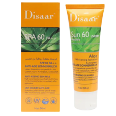 Сонцезахисний крем Disaar Moisturizing Sunblock SPF 60 PA+++ Sunscreen, з екстрактом алое вера, 80 мл