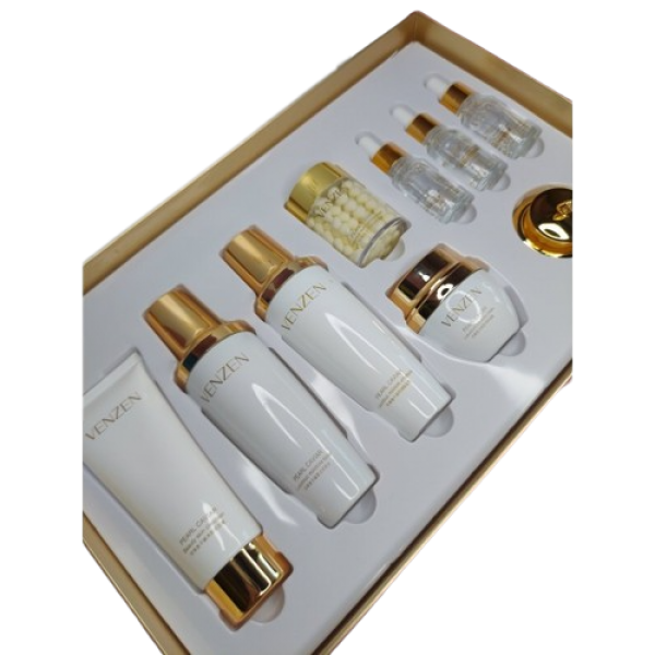 Подарунковий набір VENZEN Pearl Caviar, з перловою ікрою, 9 засобів