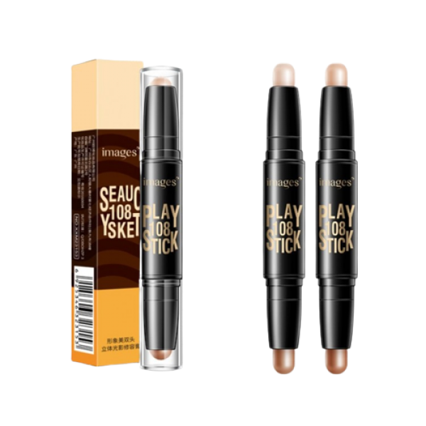 Коректор - олівець для контуринга, подвійний, Images Play 108 Stick, тон 02 слонова кістка