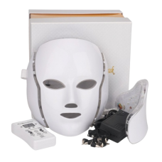 Апарат, Світлодіодна LED-маска MK-3430 для фотодинамічної та мікрострумової терапії обличчя, з накладкою для шиї, 7 світлових спектрів