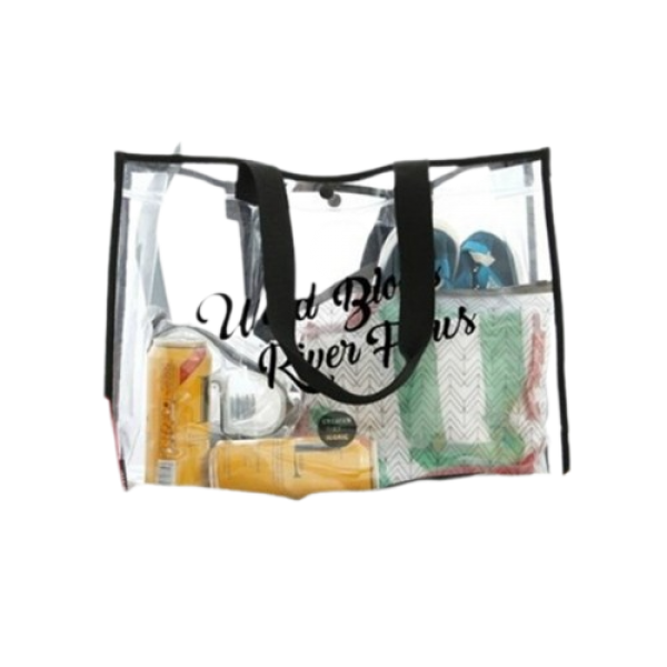 Сумка - шопер пляжна, прозора, на кнопці, 1 шт