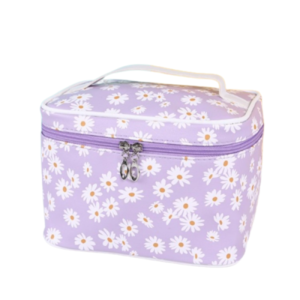 Косметичка - валіза "Ромашки", органайзер для косметики, 21,5 х16, 5х15, 5 см