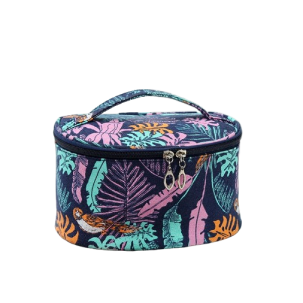 Косметичка-валіза овальна "Night Tropics", органайзер для косметики