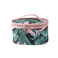 Косметичка овальная - чемодан "Pink Tropic", органайзер для косметики